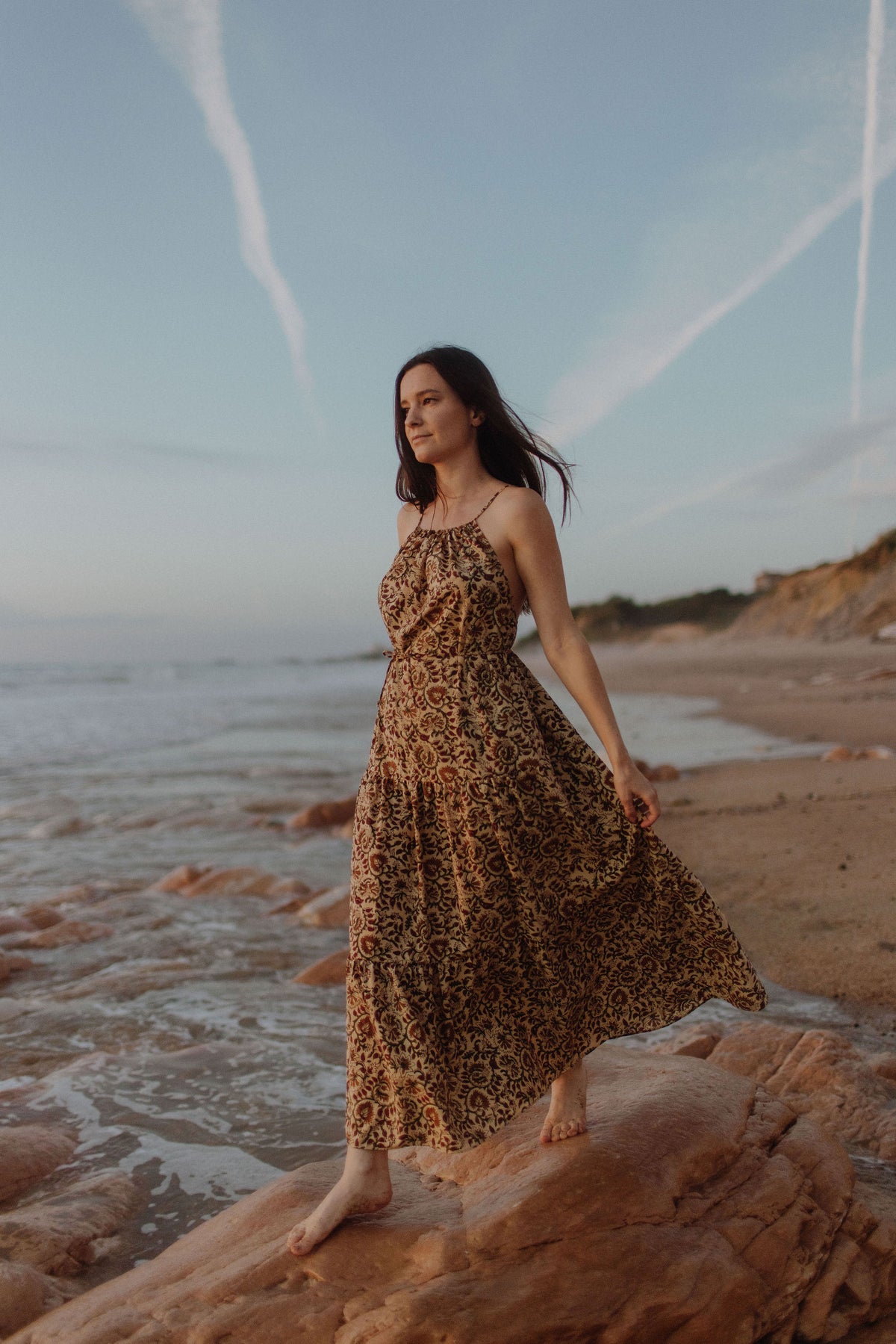 beach dress pattern Isla Occasions Perfect for beach ProductID: 81725 Color:Black1 Vera A-line woven dress